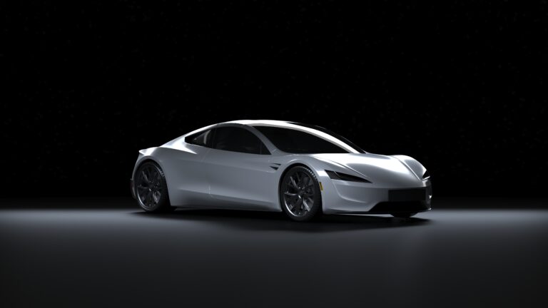 czarna tesla sportowa